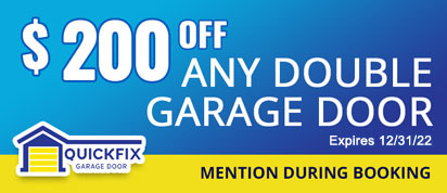 200 off any double garage door replacement!